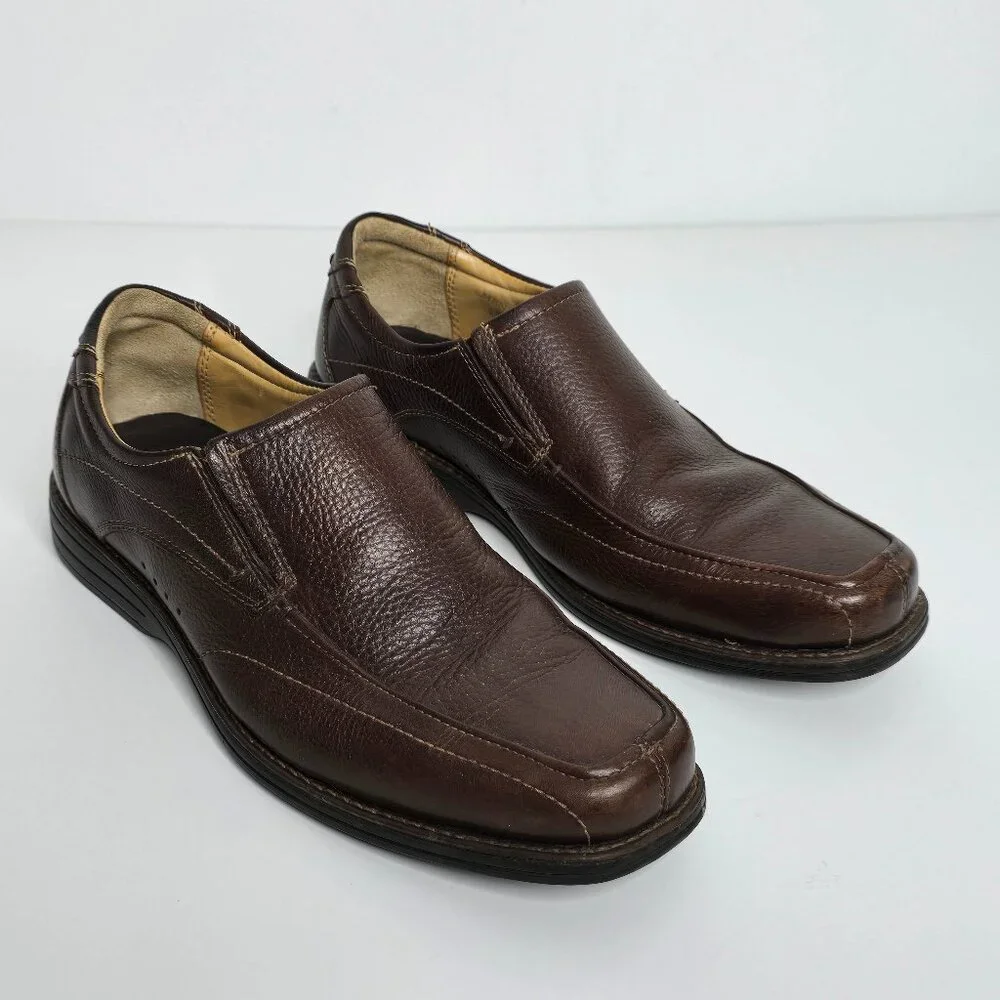 Florsheim Men's Roane Shoes 8.5 D‎ Moc Toe Slip on Brown Leather Dress Casual